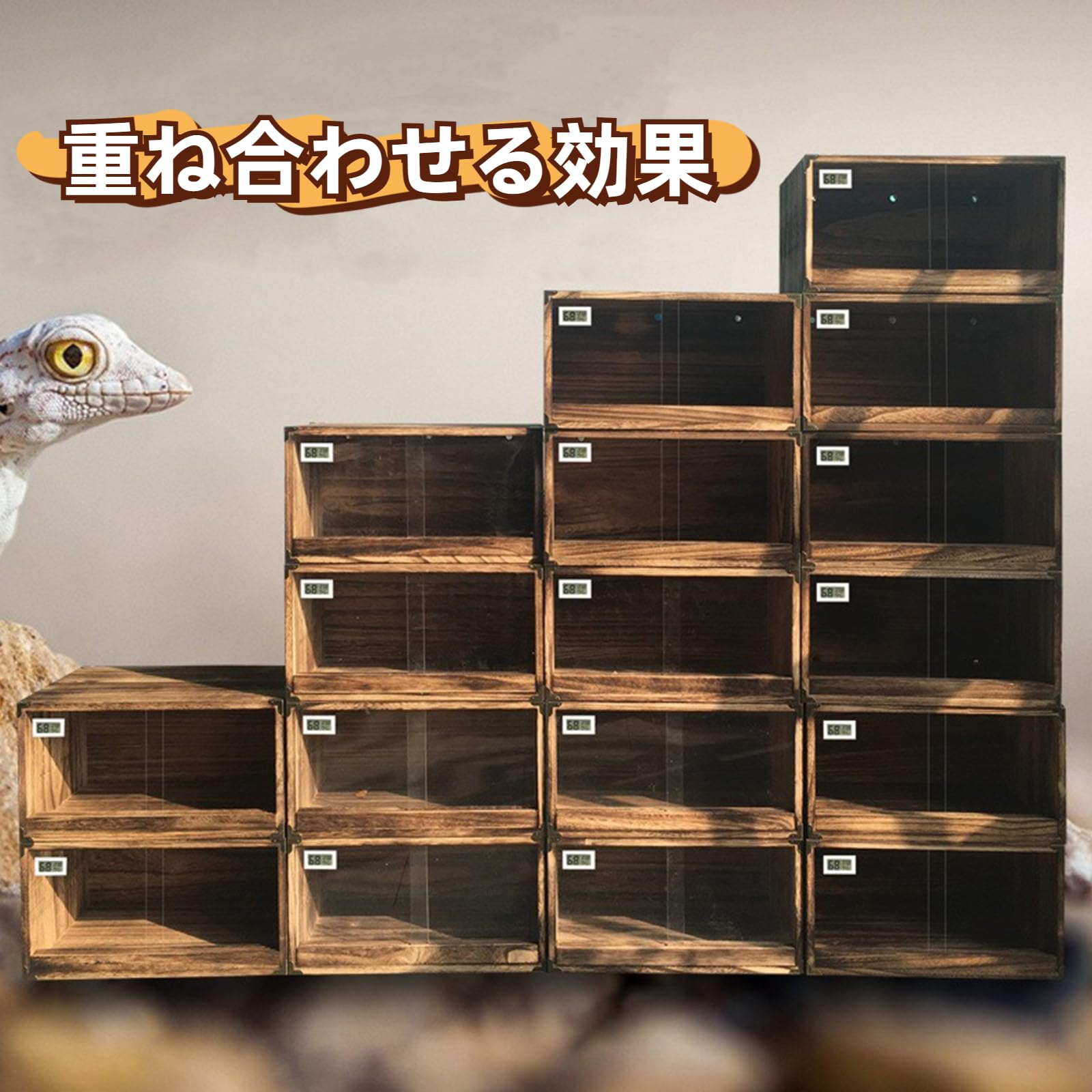 90㎝ケージ！ 爬虫類 リクガメ 飼育ケース 木製 ゲージ A32☆