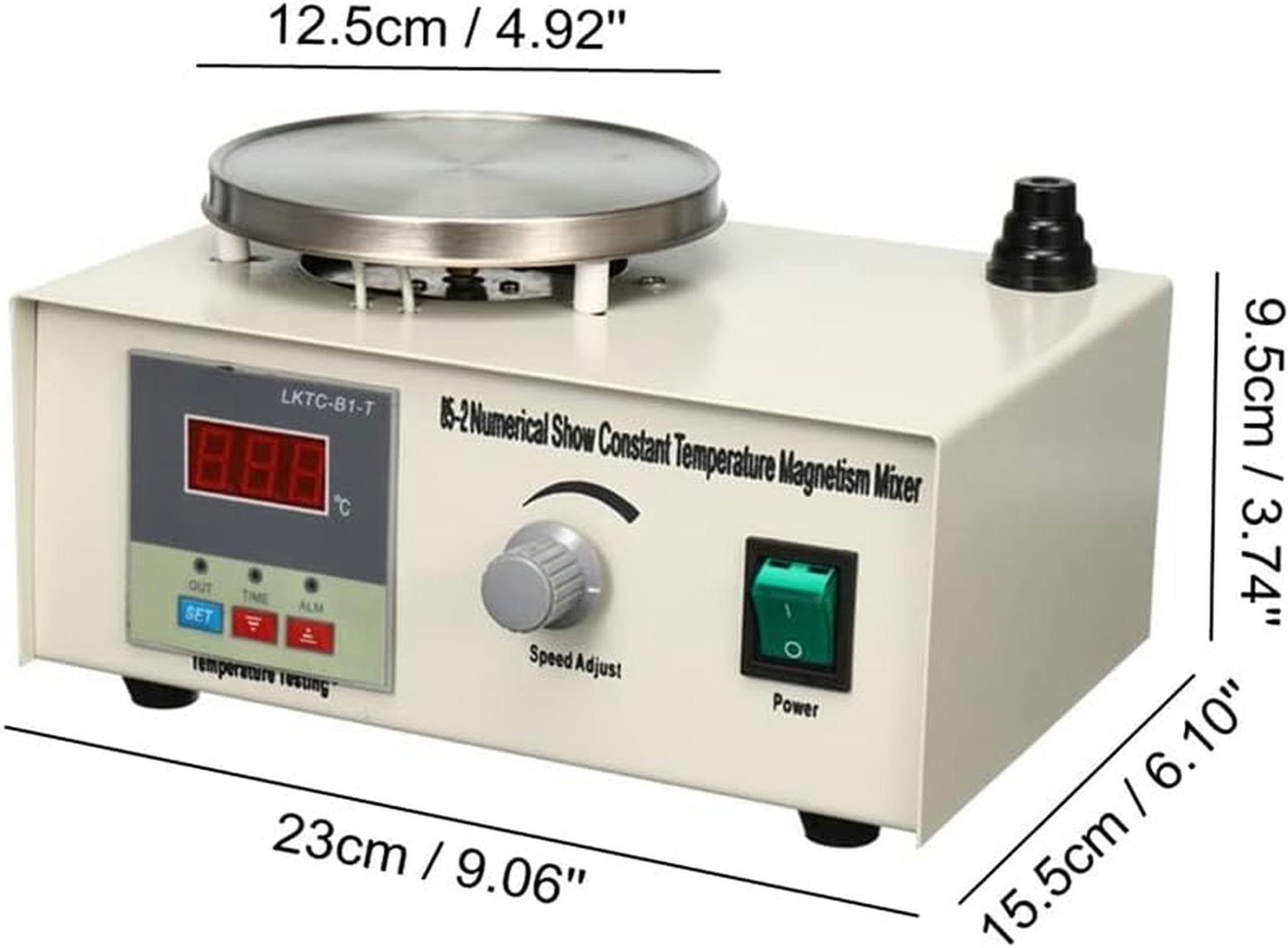 Agitador magnético Digital LCD Calefacción de Laboratorio Mezclador de Control Dual Agitador magnético Placa Caliente Agitador magnético Sin Ruido Pantalla LED de Temperatura Placa Caliente
