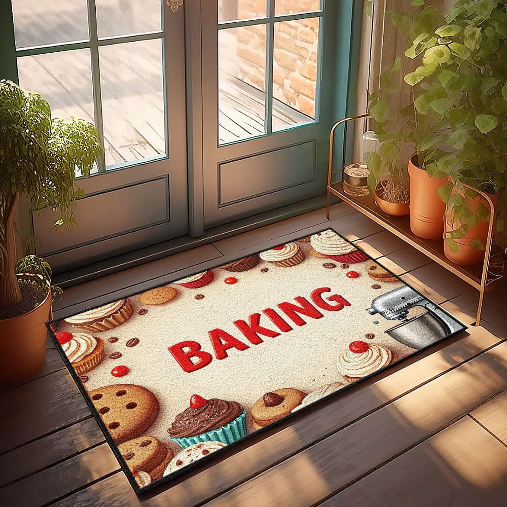 Paillasson automne pour célébrer la douceur de la pâtisserie maison dans votre entrée