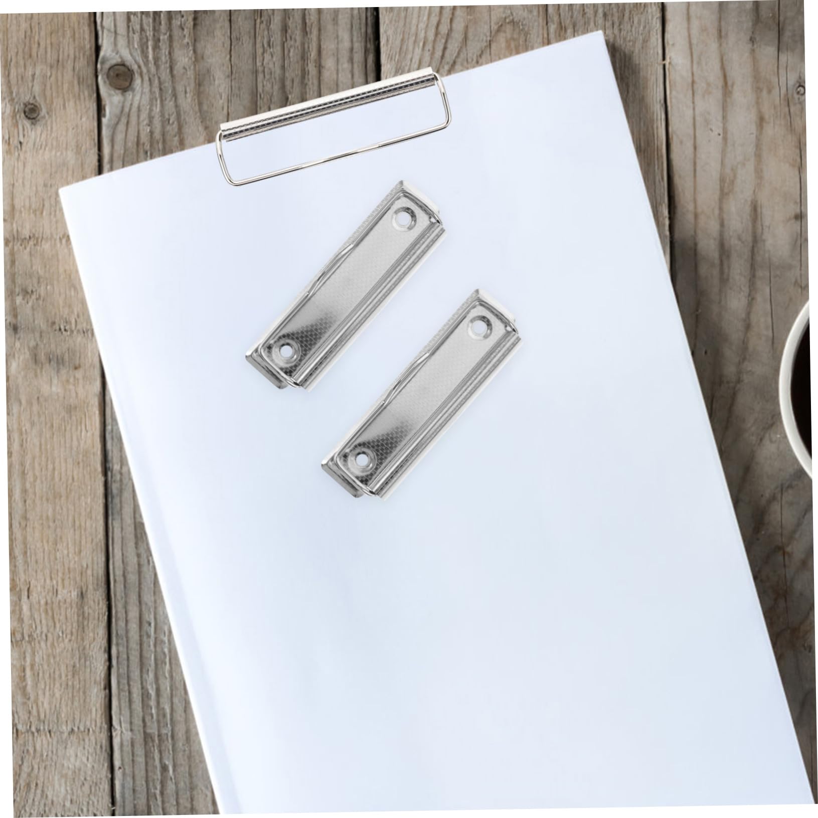 COHEALI 50 Pezzi Clip per Documenti in Metallo con Rivetti Morsetti Resistenti per Ufficio e Scuola Fermagli per Carta e File con e Duratura