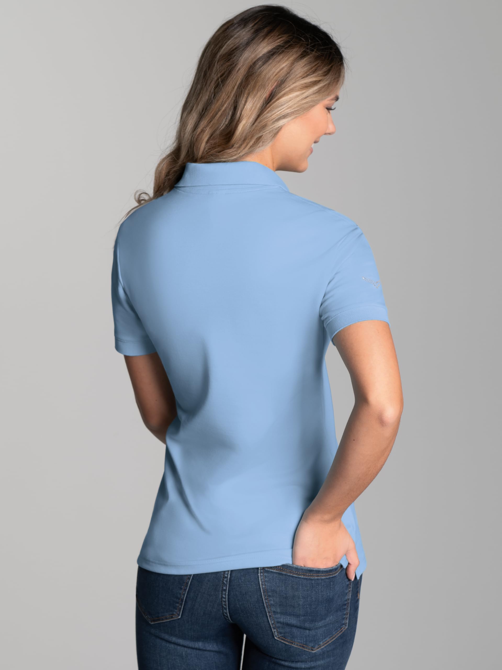 TRIGEMA Poloshirt mit Kristallsteinen