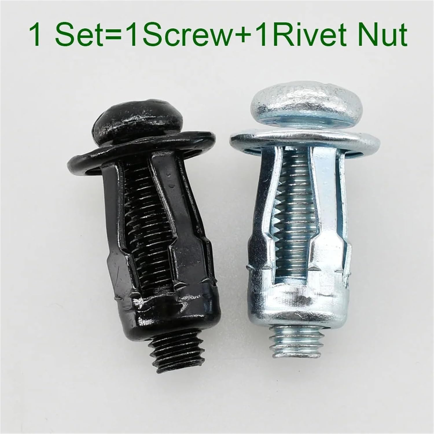 Petal Shape Rivet Nut Screw Bolt Kit Expansion Metal Rivetnut M4 M5 M6 M8(Nut Only(Silver),M4x20(20Pcs))