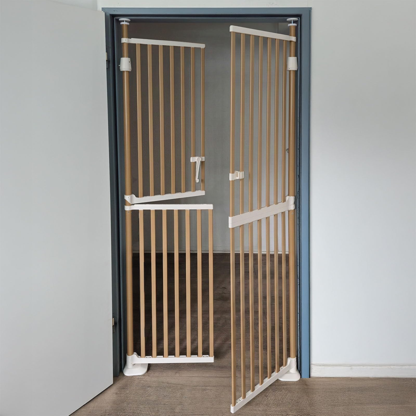 Tenzo-R Absperrgitter Treppenschutzgitter Beige 86-96cm 180cm Hoch