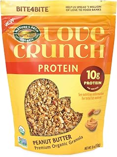 Love Crunch Organic Peanut Butter Protein Granola, 11 oz (Pack of 1), Non-GMO, by Nature's Path