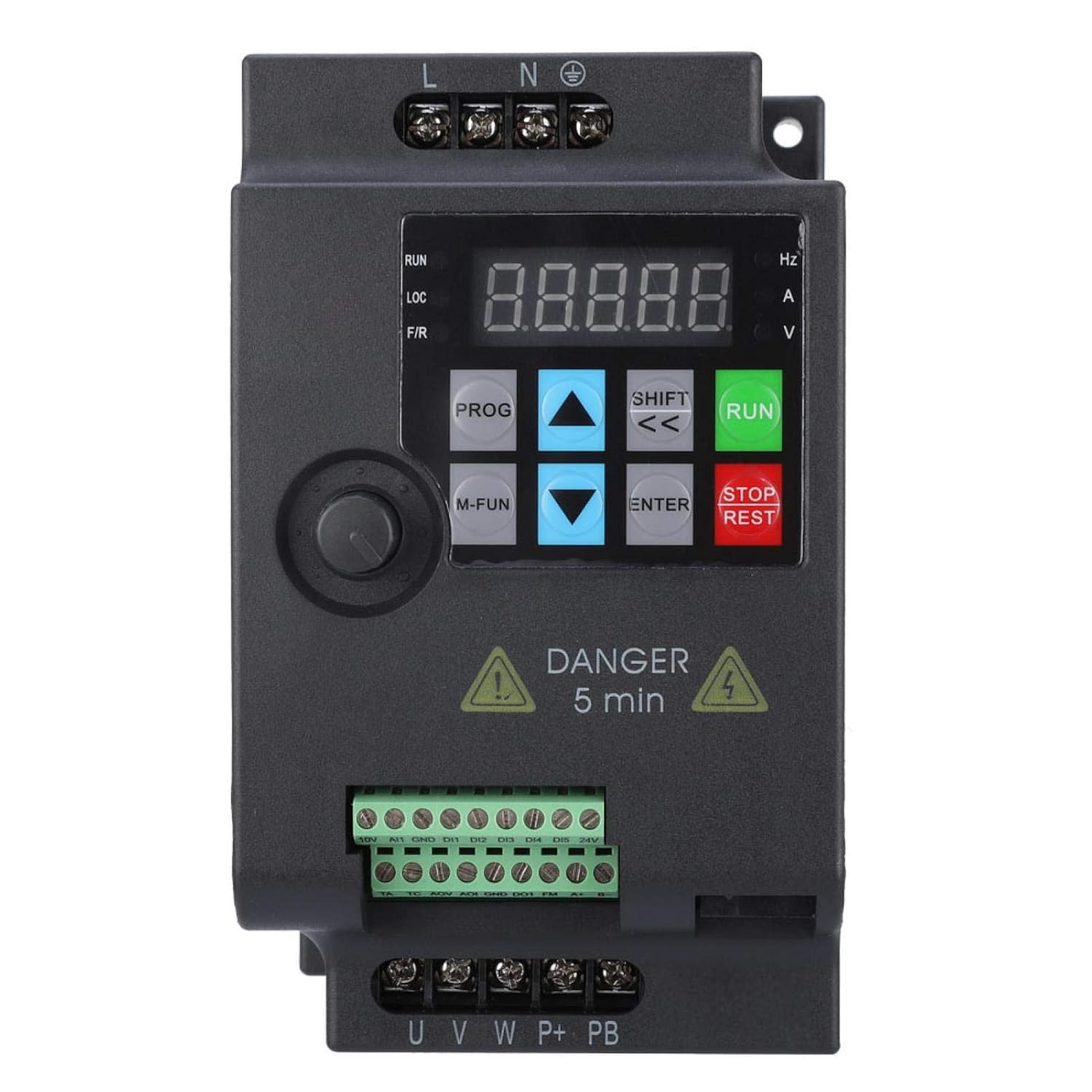 Mini Variador de Frecuencia,VFD 220V/380V Convertidor de Frecuencia Variable,0.75/1.5/2.2kW,Función De Frecuencia De Péndulo Textil(220VAC,0.75KW)