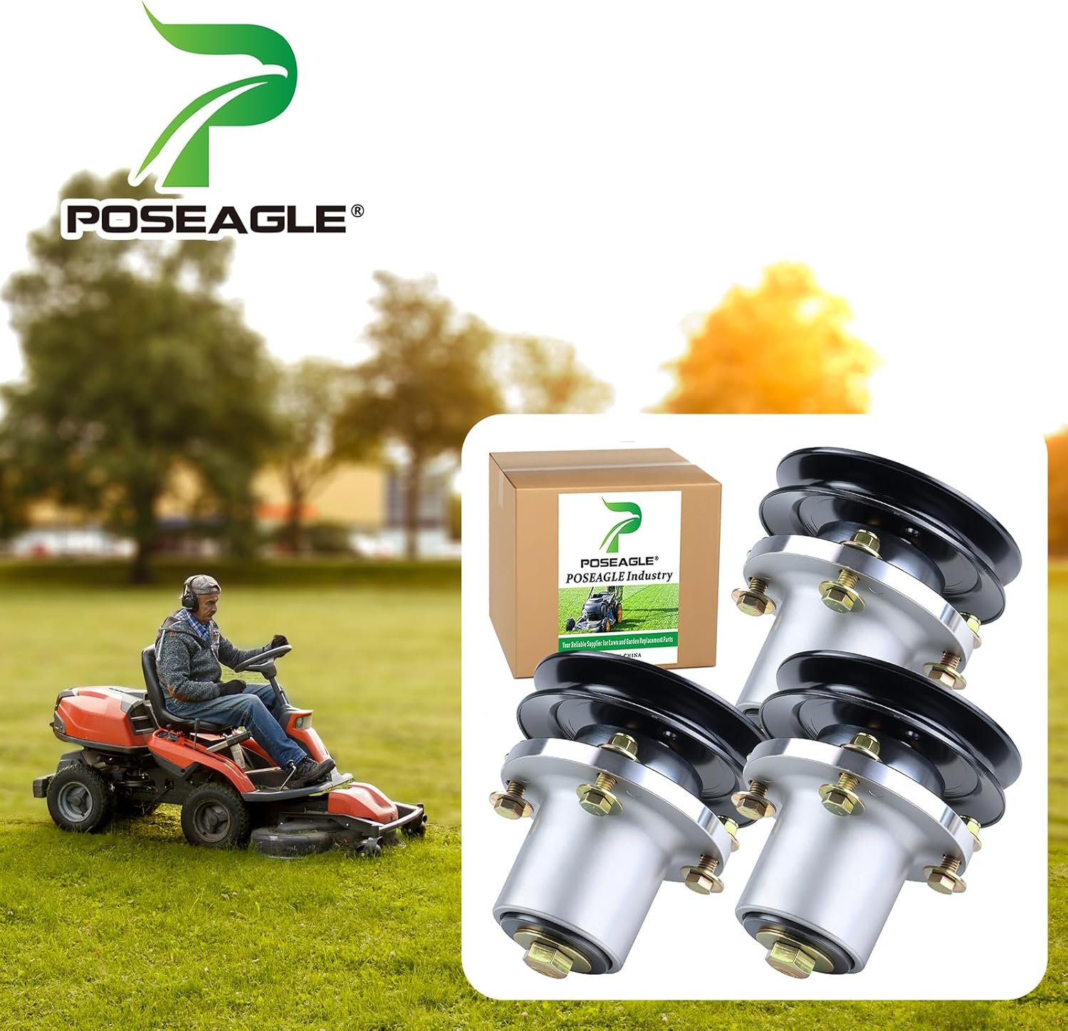 3 Pack 783506 Spindle Assembly with 604665 Pulley Replaces Hustler 783506 Spindle Hustler FasTrak 48 Spindles, Hustler Spindle 783506 for Hustler 48" RD FasTrak SDX, Turf 48" RD FasTrak Decks