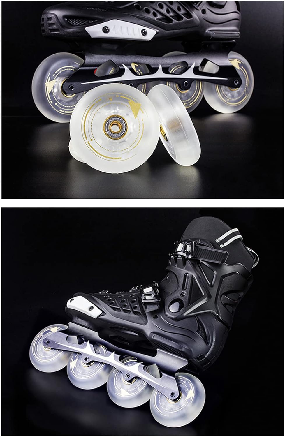 8-Pack 90A Hardness Hockey Replacement Wheel with Bearings Inline Skate Wheels 72mm/76mm/80mm for Outdoor and Indoor Use