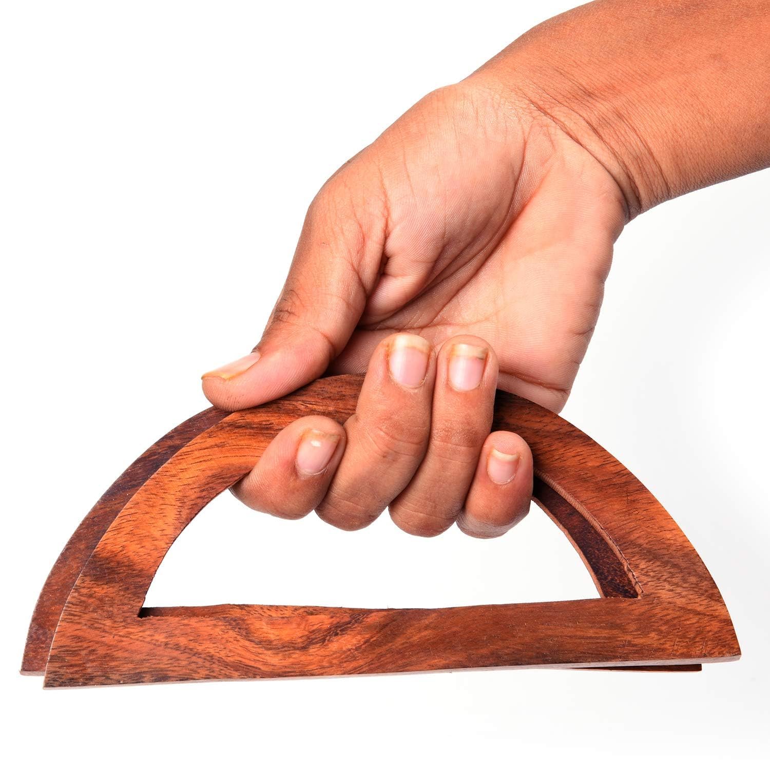 Trend N Trade D Shape SHEESHAM Wooden Handle for Macrame Bag/Purse and Craft 6 * 3-image-44