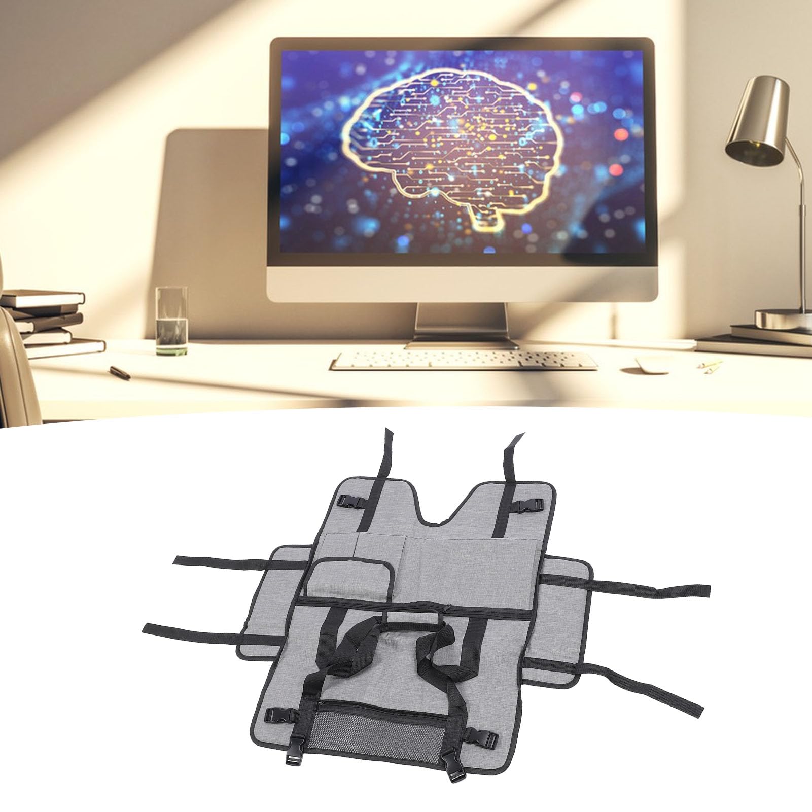 Custodia da Viaggio per Schermo LCD, Borsa per Monitor da 19-24 Pollici, TV Portatile con Antenna e Sintonizzatore Digitale, Borsa Protettiva in Tela per Dispositivi Elettronici,