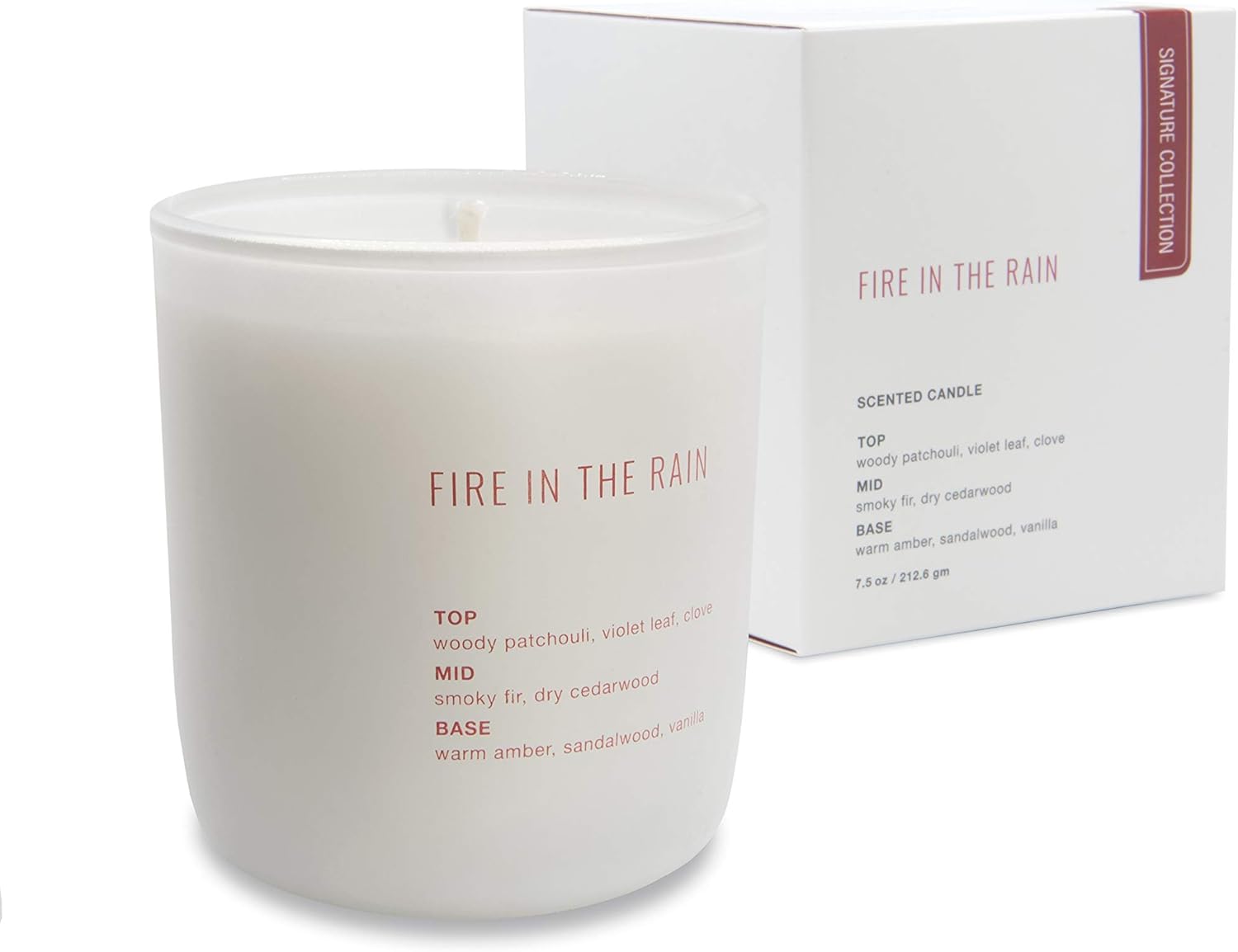 Studio Oh! Scented Candle Jar with Essential Oils and Fragrance-Infused Coconut-Soy Blend Wax - Burns up to 40 Hours - Non Toxic - Signature Collection Candle - Fire in The Rain