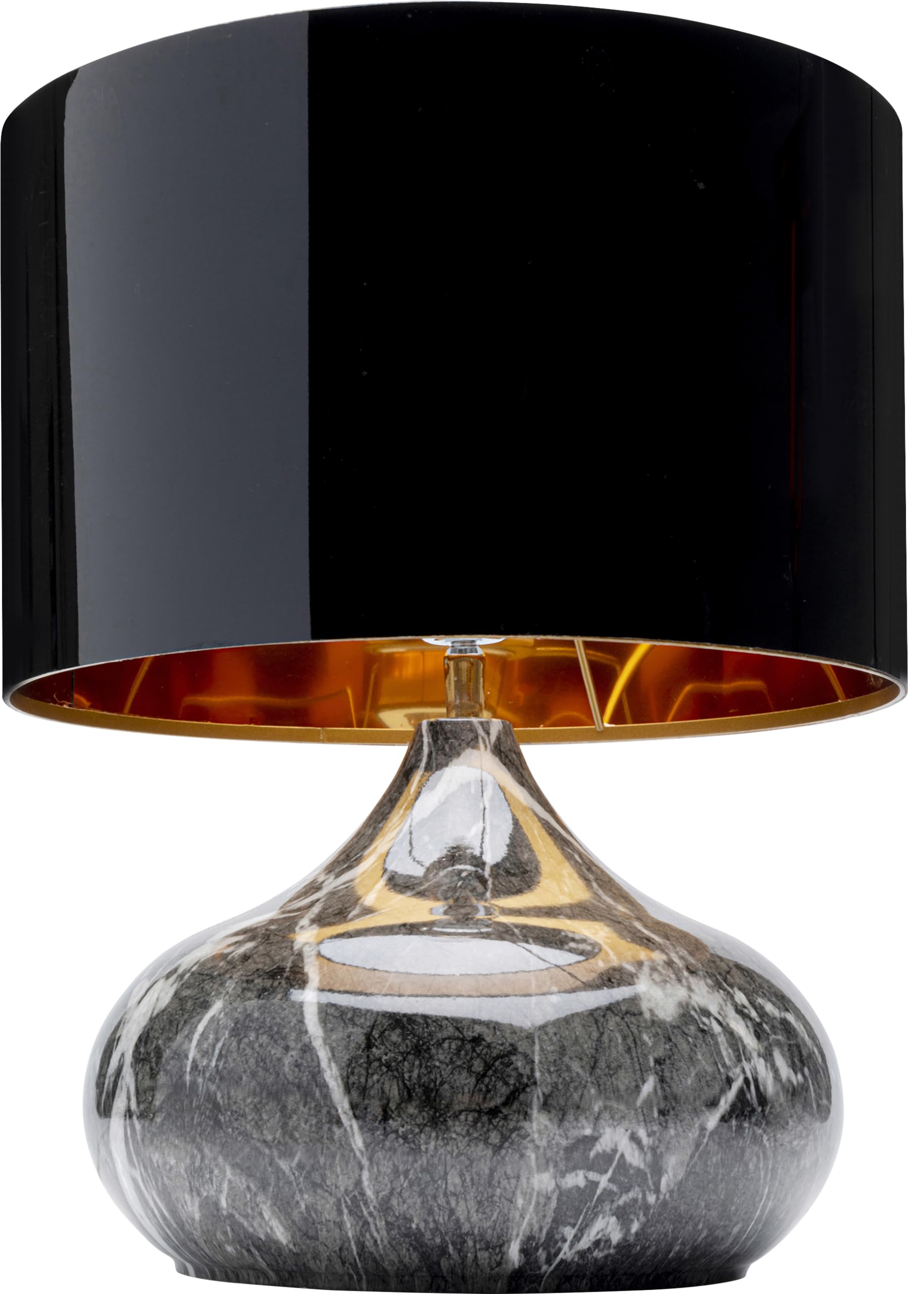 KARE Design Table Lamp Mamo Deluxe, Grey, Steel Frame, 360 °C Adjustable, Bedside Lamp, Elegant Lighting, Room Decor, Bedroom, Living Room, Bulb not Included, 37 x 31x31 cm (H/W/D)