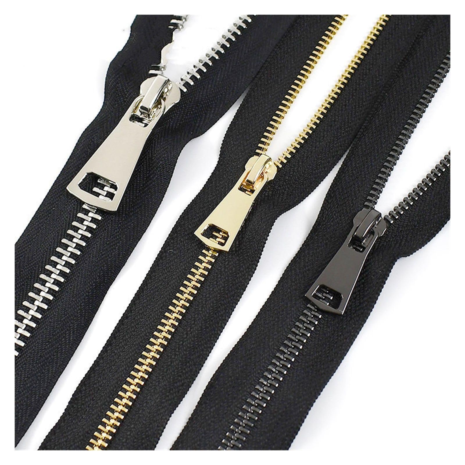 Tirones para deslizamientos de cremallera de metal Deslizador de cremallera for cremalleras metálicas, cinta decorativa reversible, cabezal extractor de cremallera, kit de reparación, cremalleras for