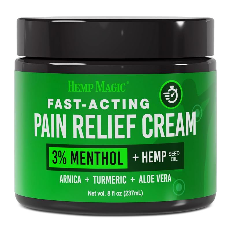 Creme corporal com óleo de semente de cânhamo e mentol Super Natural Goods, 3% de mentol, 227 g