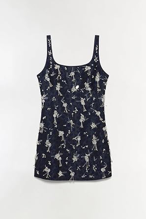 Viva Embellished Jaquard Mini Dress