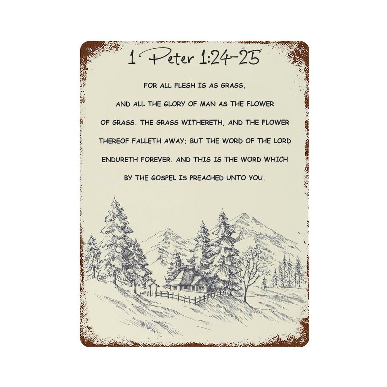 xiaoxiaoshen 1 Peter 1 24 Christian Literary Wall Decor Art Metal Tin Poster Modern Home Decor Art Home Bar Shop Decorations Vintage Sign 40x30cm