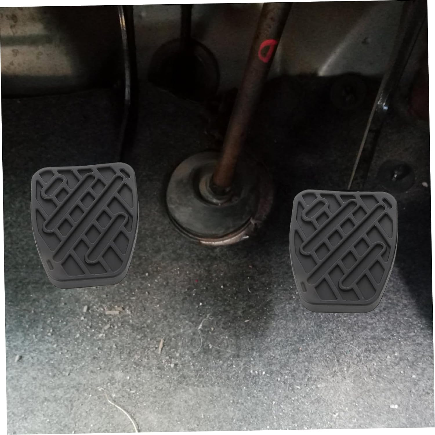 4pcs Car Pedal Covers Rubber Clutch Pedal Pads for Auto Parts Easy Install Enhanced Safety Non-Slip Design
