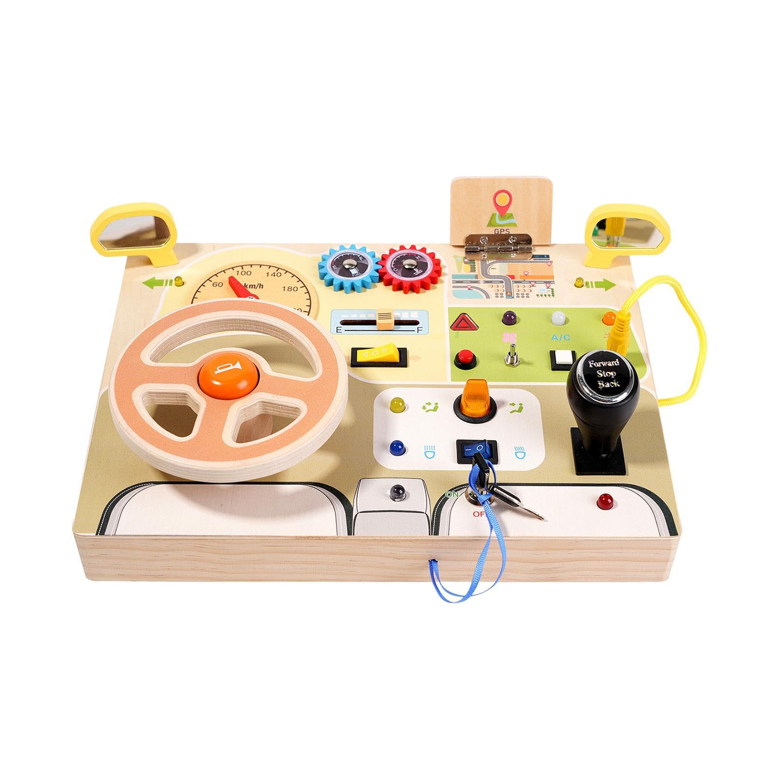 Tableau d'apprentissage Interactif avec Effets Sonores – Jouet éducatif pour Bébés et Jeunes Enfants, Volant