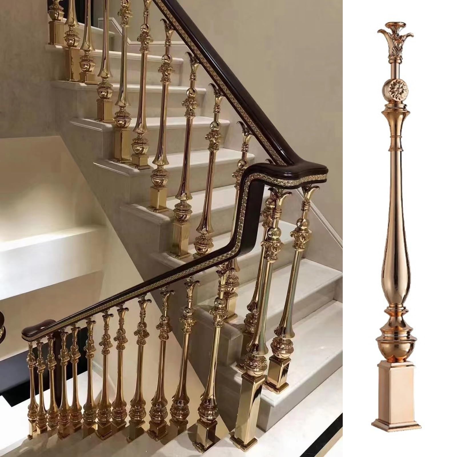 Rambarde de remplacement moderne 95 cm en aluminium pour escalier extérieur et intérieur de maison