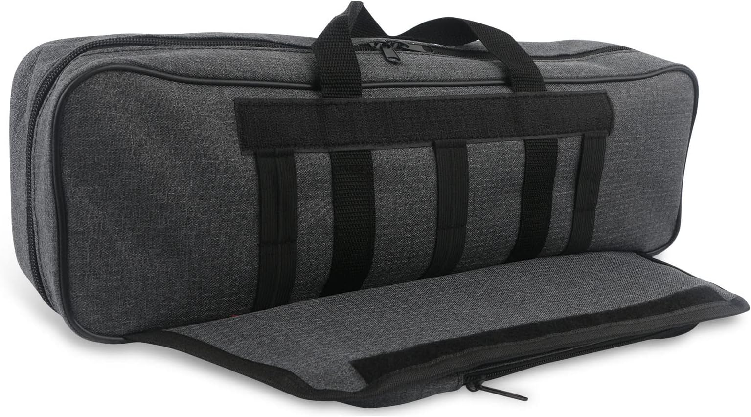 43CM/17Inch Fishing Rod Case - Portable Folding Fishing Pole Tackle Storage Bag (gray)