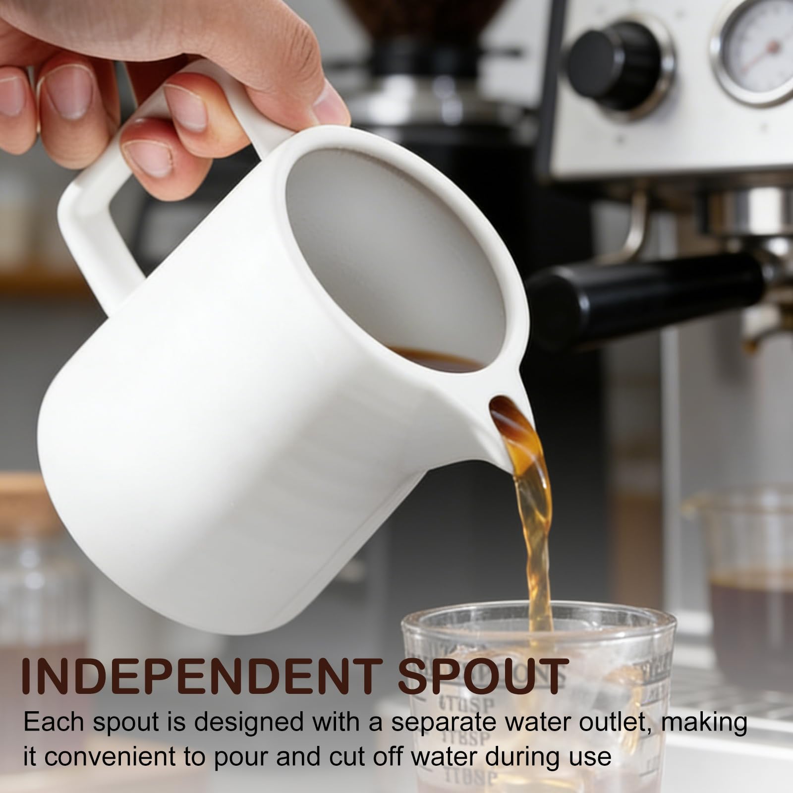 Leikurvo Juego de cafetera Pour Over, filtro de café de porcelana de 450 ml, con taza y 100 filtros de papel, gotero de café de cerámica, cafetera manual para casa, oficina, exterior, camping (blanco)