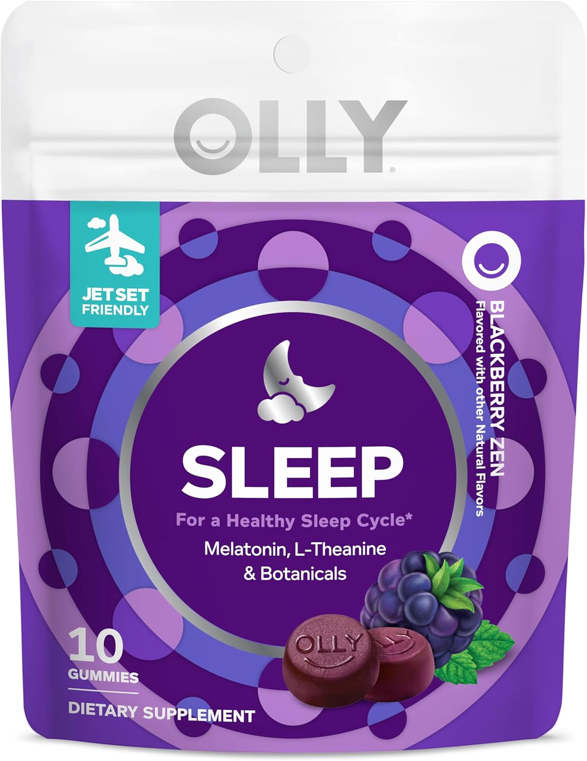 OLLY Blackberry Zen Restful Sleep Gummy, 10 CT