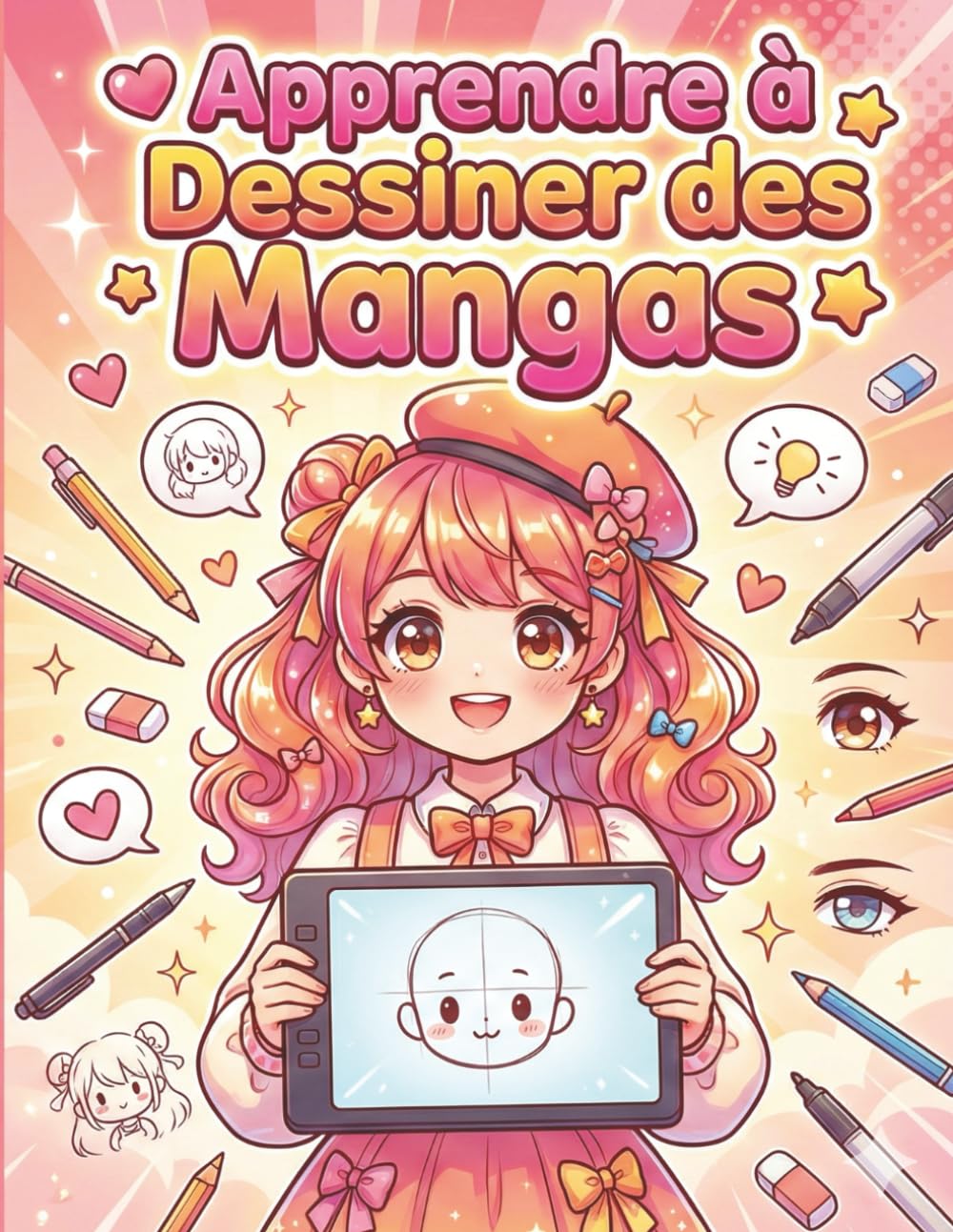 Apprendre à Dessiner des Mangas – Pas à Pas: Guide ultra simple pour apprendre le dessin manga rapidement — étapes faciles pour débutants — excellent cadeau pour passionnés de manga.