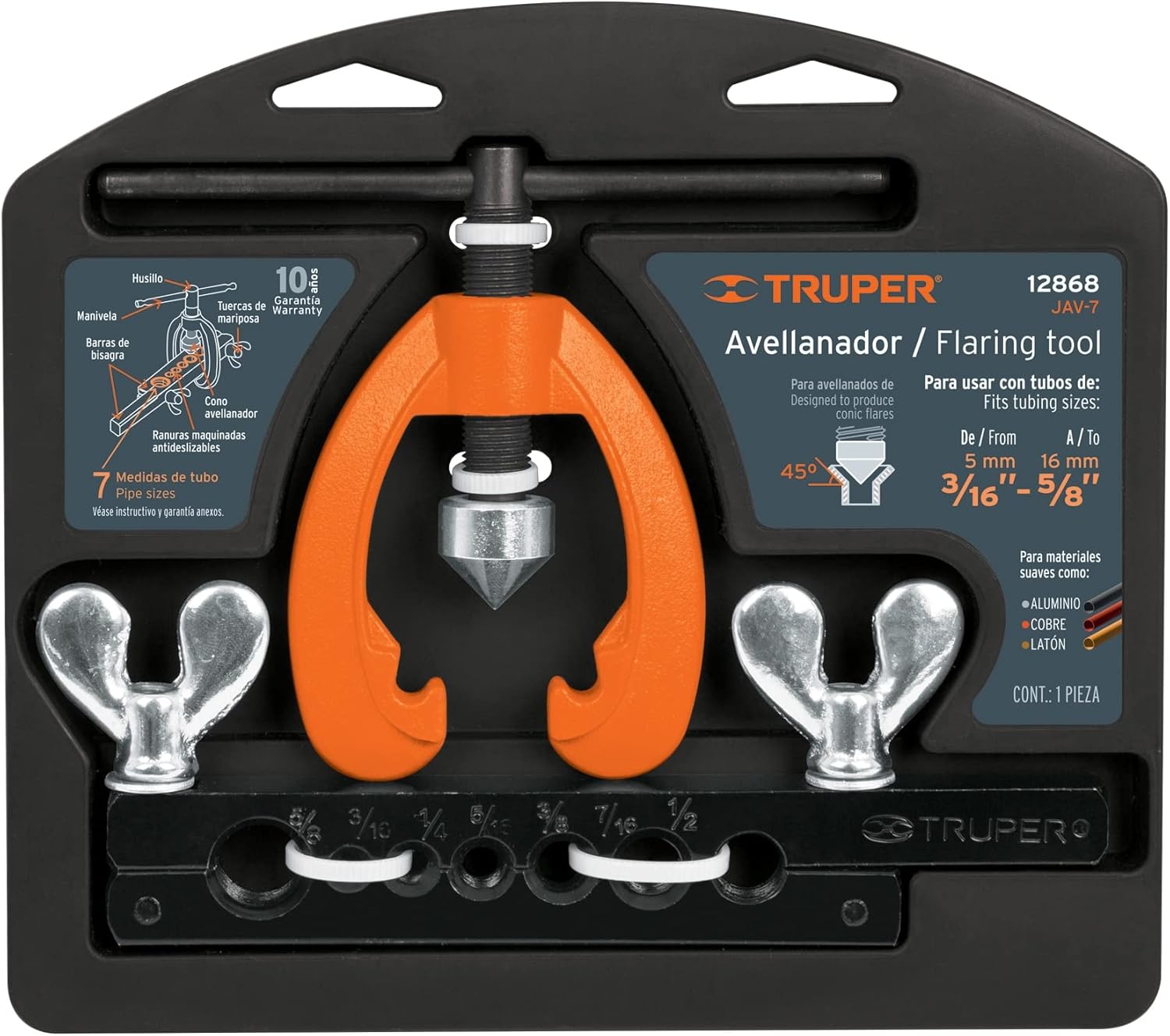 TRUPER JAV-7 Flaring Tool, 3/16" to 5/8"