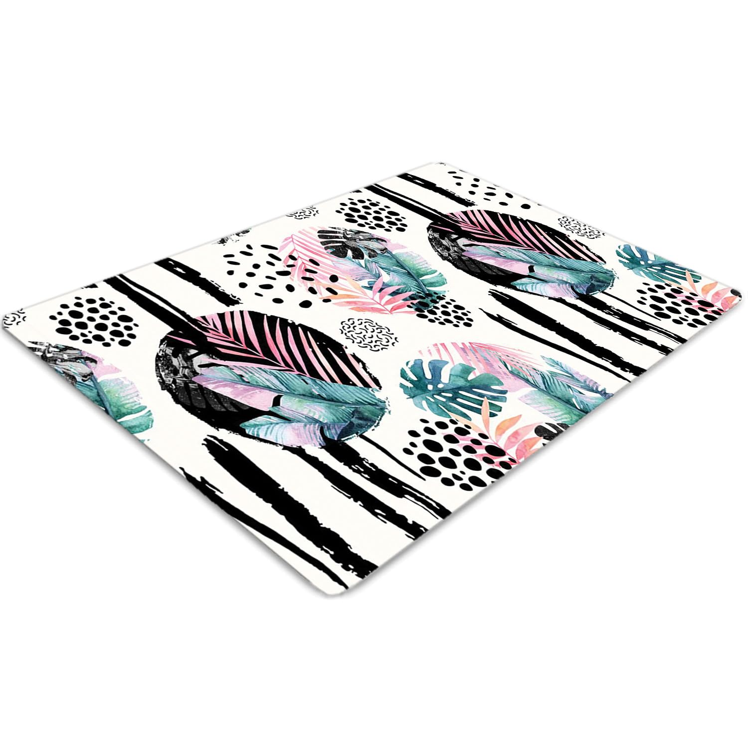 Tapis de chaise de bureau pour sol en PVC motif jungle abstrait