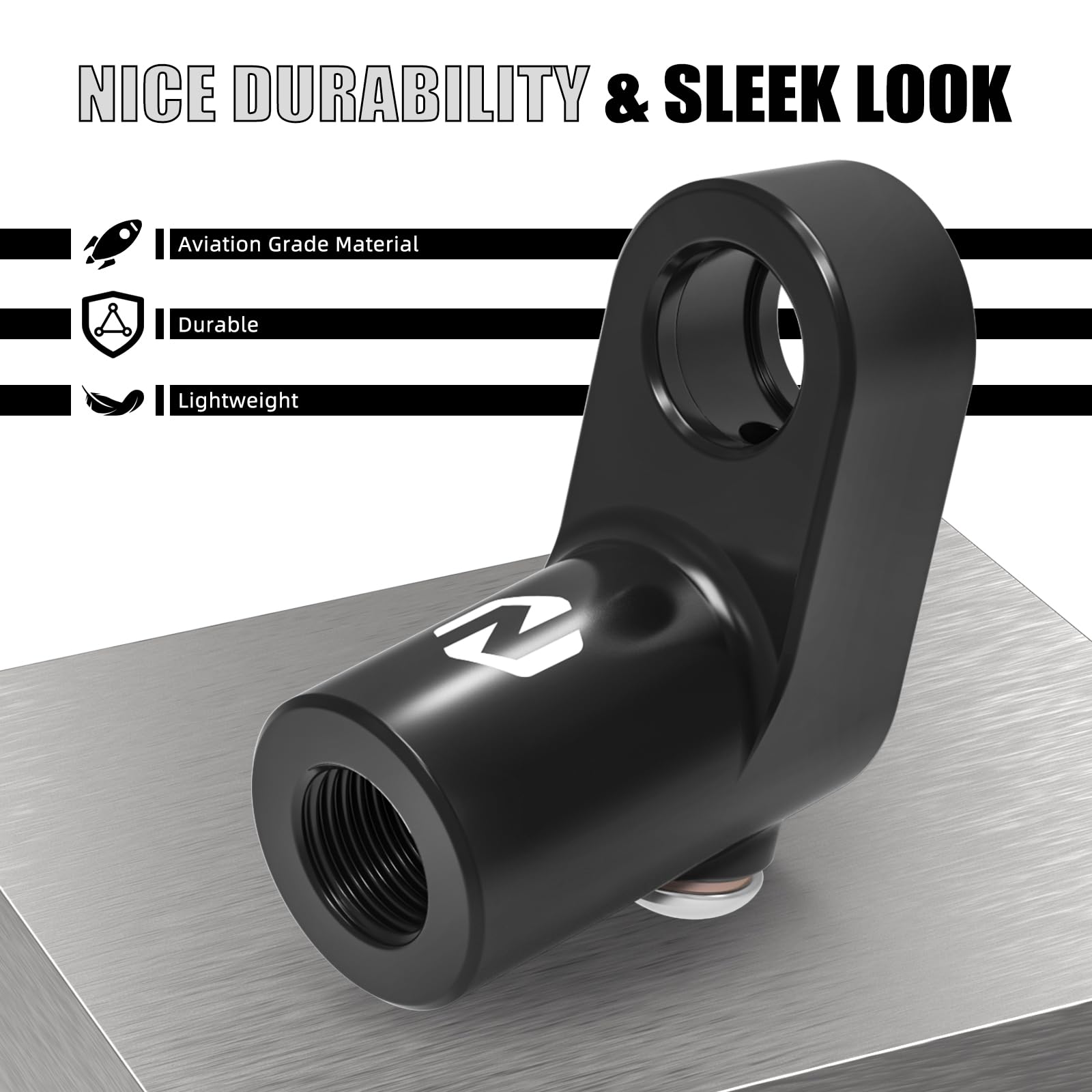 NICECNC Estensione per tubo frizione idraulica nera compatibile con BMW R1300GS, R1250GS, R1200GS Adventure, R nineT Pure, K1600B, alluminio, anodizzato, linea frizione prolungata, vedi montaggio