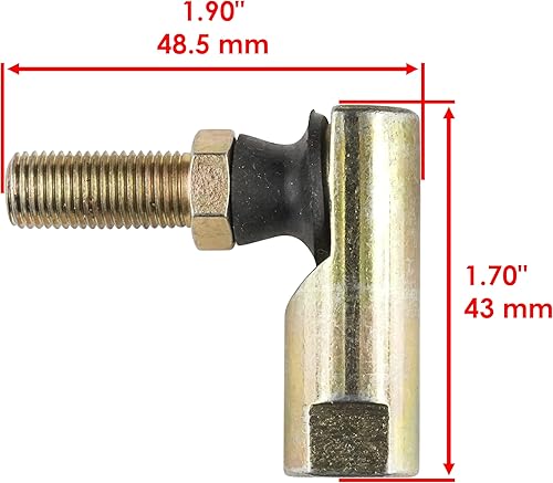 Miniatura 2 de Caltric Paquete de 2 extremos de barra de acoplamiento compatibles con Cub Cadet 1212 1600 1800 Lt Ltx Lgt Lgtx Gtx Gt Slt Sltx