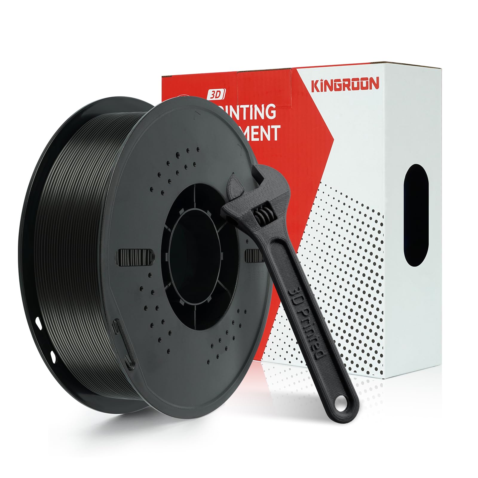 Kingroon PETG 3D Printer Filament, High Strength, Low Warping, Odorless, Dimensional Accuracy +/- 0.03 mm, 250g Spool(0.55lbs), 1.75 mm, Black-image-41