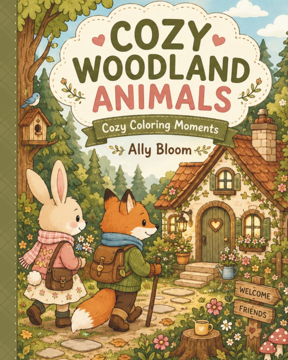 Cozy Woodland Animals: Cozy Coloring Moments