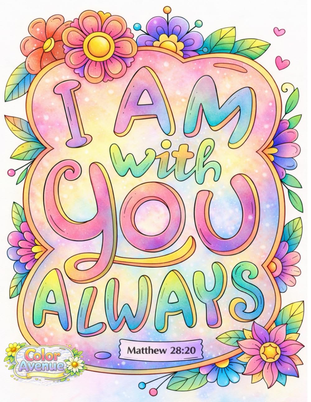 I Am With You Always: A Bible Verse Coloring Book for Girls