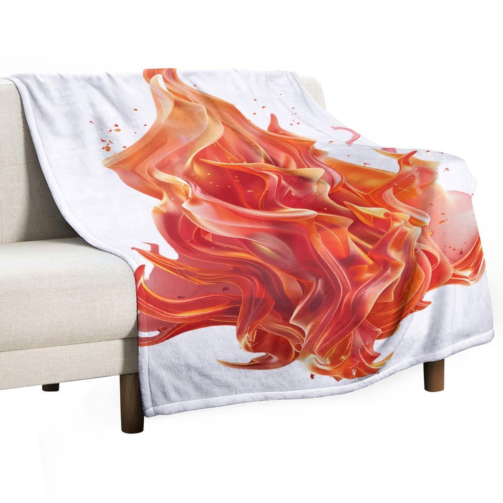 MHYRAC Flannel Blanket, Flame Throw Blanket for Couch Sofa Bed Office, Soft And Comfortable Without Pilling
