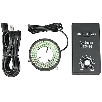AmScope LED-96S 96 LED Ring Light for Single Zoom Microscopes