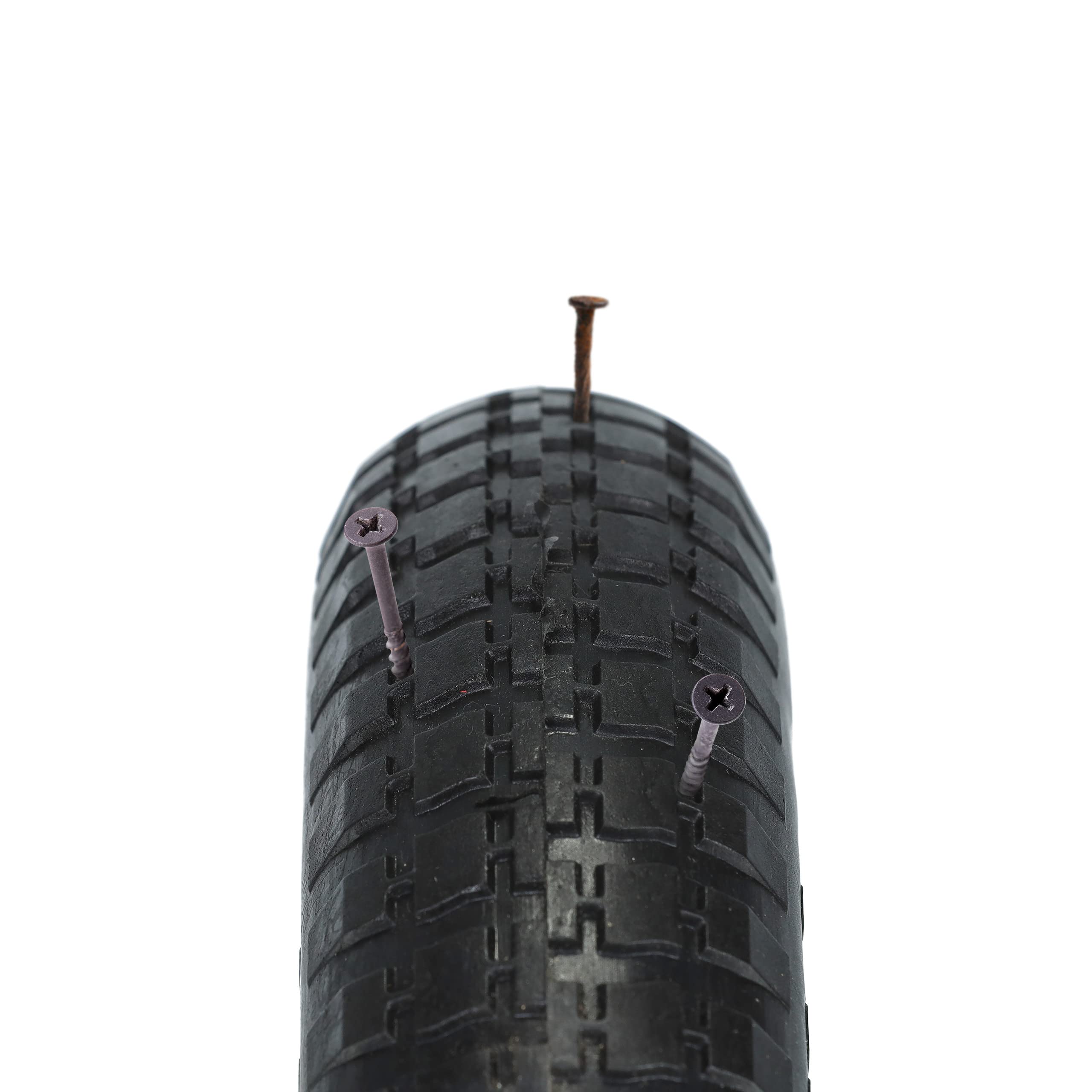 Relaxdays Ruota Carriola 3.00-8, Gomma Piena Antipanne con Cerchione in Plastica, Ruotino Carrello, Fino a 80 kg, Nero