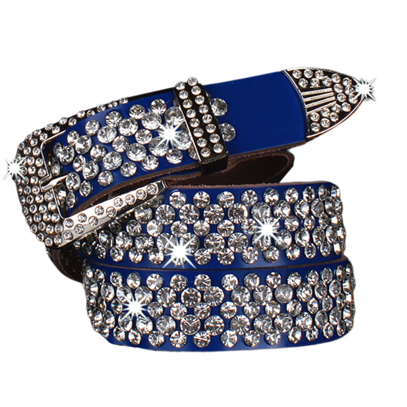 RKJRTK Rhinestone Belts Women Fashion Cowgirl Western Studded Rhinestone Waistband Belt Dress Rhinestone Belt For Jeans