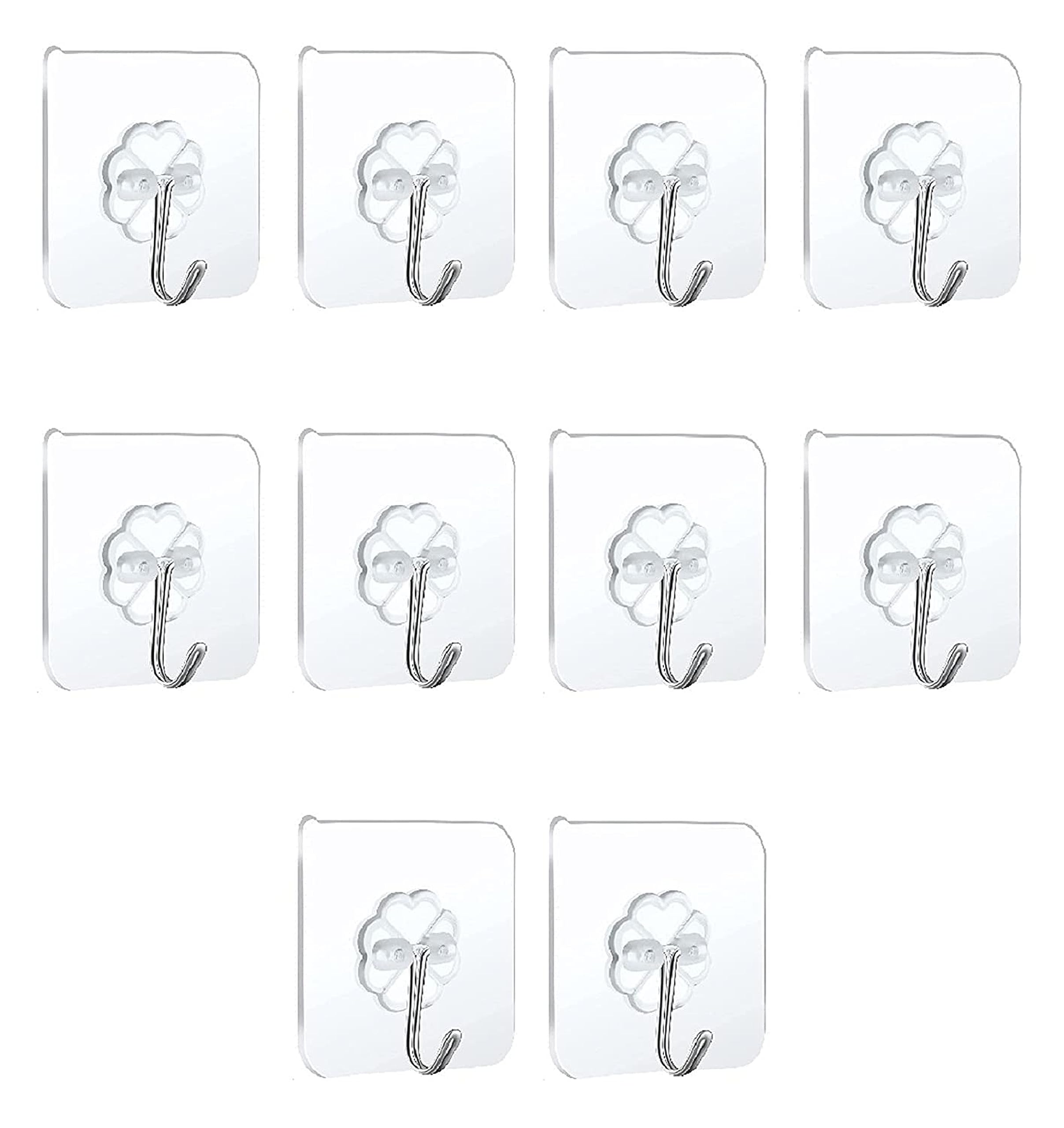 Concepta Self Adhesive Wall Hooks, PVC Waterproof Big Adhesive Heavy Duty Sticky Stainless Steel Hooks Hanging Capacity 10KG Max Multipurpose Home Storage (Pack of 15) (B0CD47KN84) Amazon Price History, Amazon Price Tracker