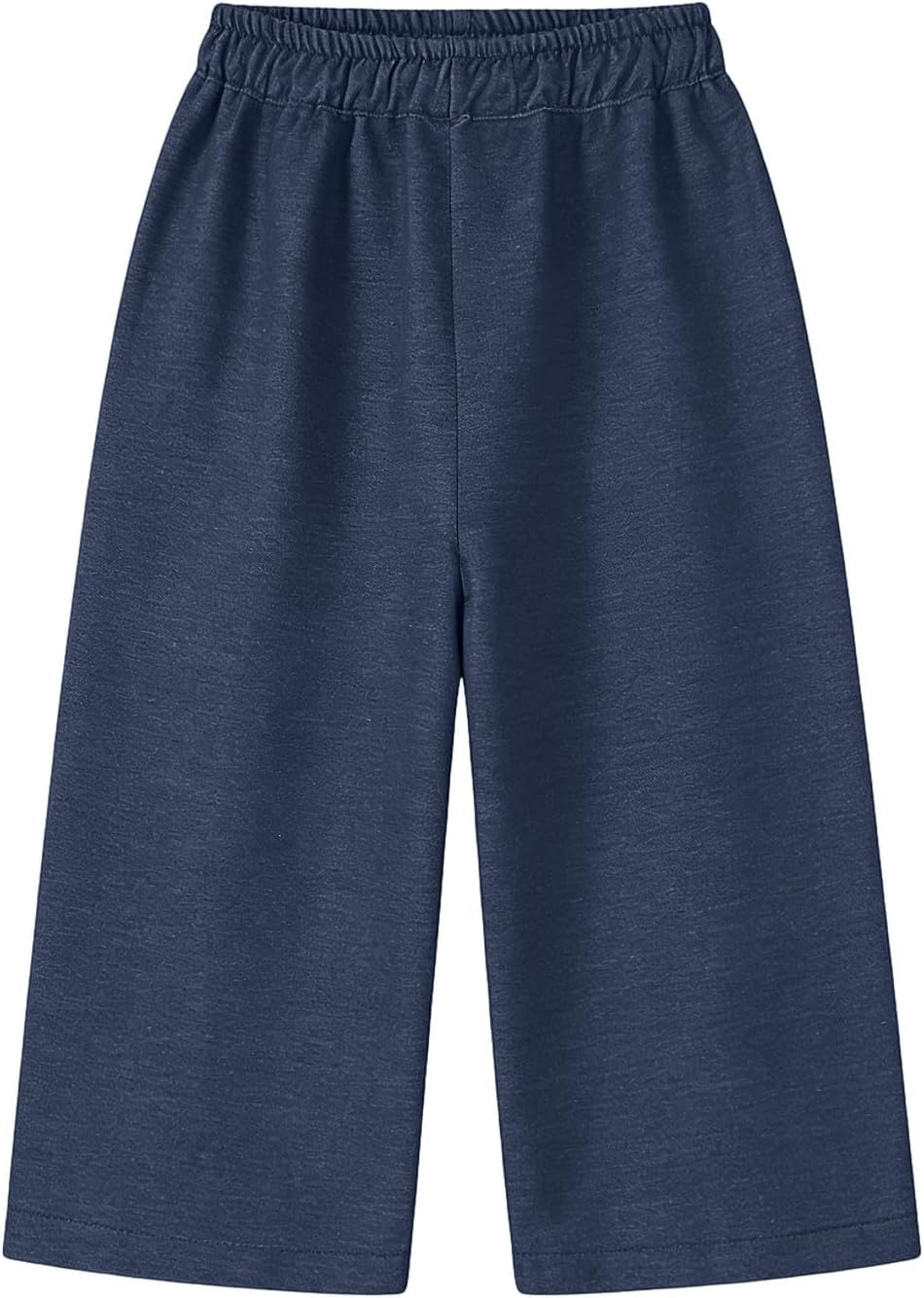 Girls Faux Denim Pants Straight Leg Casual Baggy Jeans Trousers | Contrast Stitch Detail, Flowing Wide Leg, Soft Stretch Denim, Y2K Streetwear Style, Casual School Daily Fashion Outfit