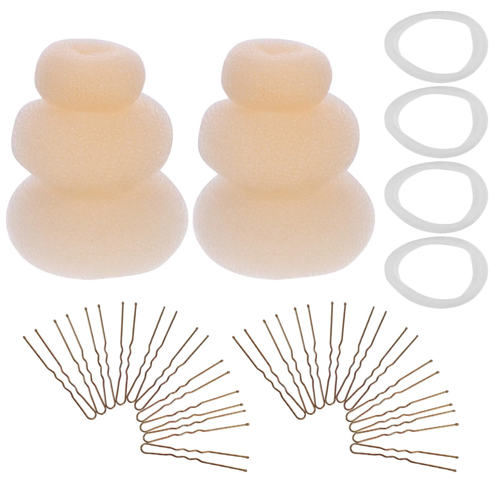 Healeved 6sets Accessori Per Acconciature Elastici Per -shaped Per Chignon Occasione Colori Neutri