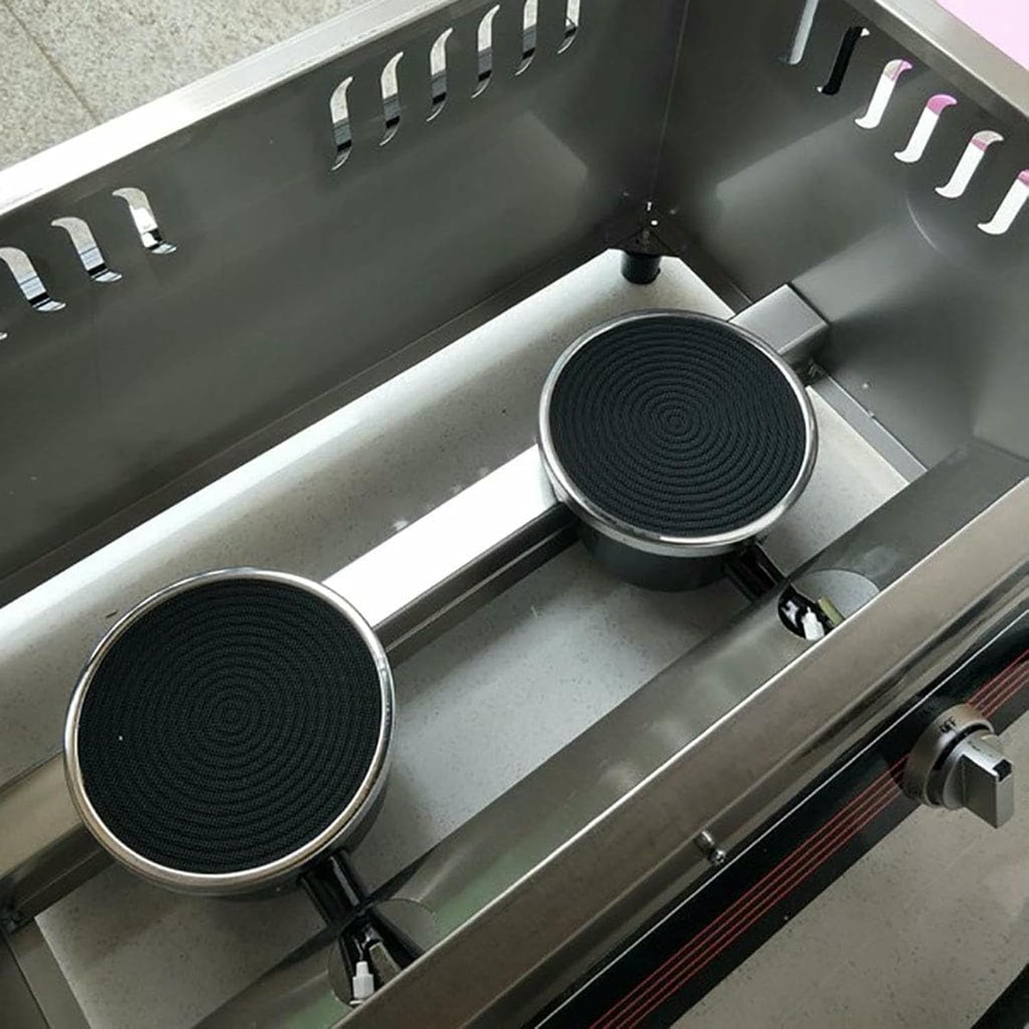 Gas Deep Fryer Commercial 6L/12L Stainless Steel Countertop Deep Fat Fryer Twin Basket Dual Tank