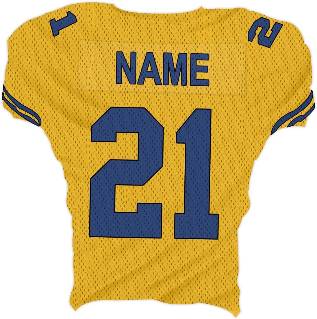 VWAQ Custom Football Jersey Removable Wall Decal Personalized Name and Number - FB5 (Dark Blue, 36" H X 36" W)