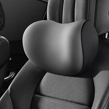 Car Neck Rest Pillow | Ergonomic Memory Foam Headrest Cushion for Neck Pain Relief | Adjustable Car Seat Support Pillow with Washable Cover | Universal Travel & Driving Comfort Pillow Gray