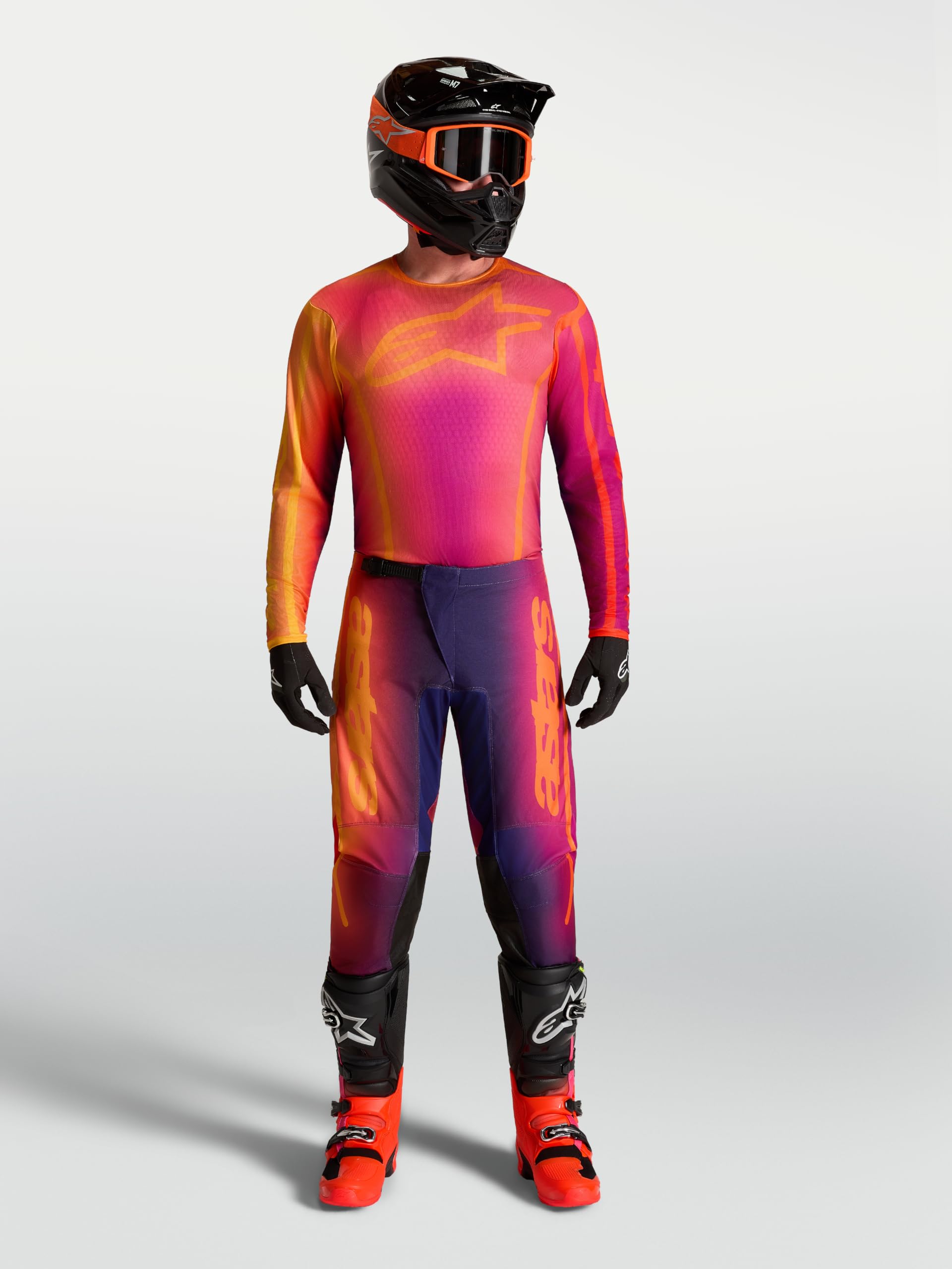 Alpinestars Fluid Kepler Spodnie motocrossowe, fioletowy/pomarańczowy, 30