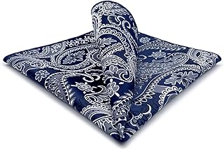 Mens Pocket Square Paisley Multicolor Large for Business Wedding