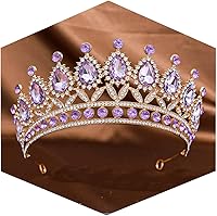 Vista 12 de FORSEVEN Tiaras y coronas de cristal para mujer – Boda y fiesta de cumpleaños, corona de princesa, accesorios para el cabello – Diadema de diamantes