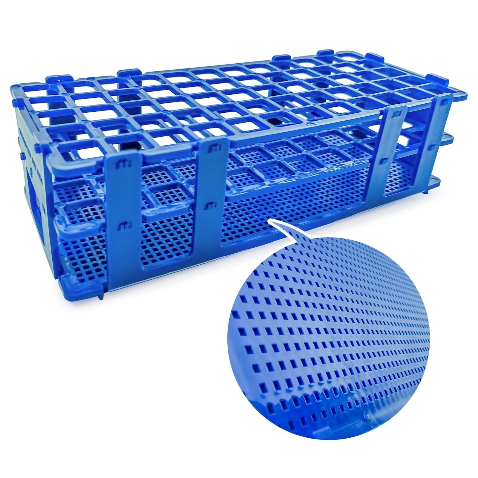 Reagenzglasständer Waschbar 3er-Pack Reagenzglasgestell aus Kunststoff, 60 Löcher, Labor-Reagenzglasgestellhalter for 16-mm-Reagenzgläser, abnehmbar Schule Labor