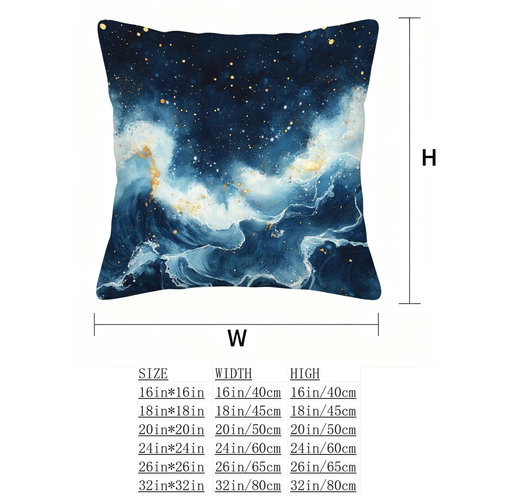Azul Marino Funda Cojin 60x60 Blanco Funda Almohada 60x60 Cojines Sofa Súper Suave Fundas Cojines Decorativos Fundas Almohadas 4 Piezas Cervicales y Cuello, para Hogar Cama Salon Decoracion E - 661