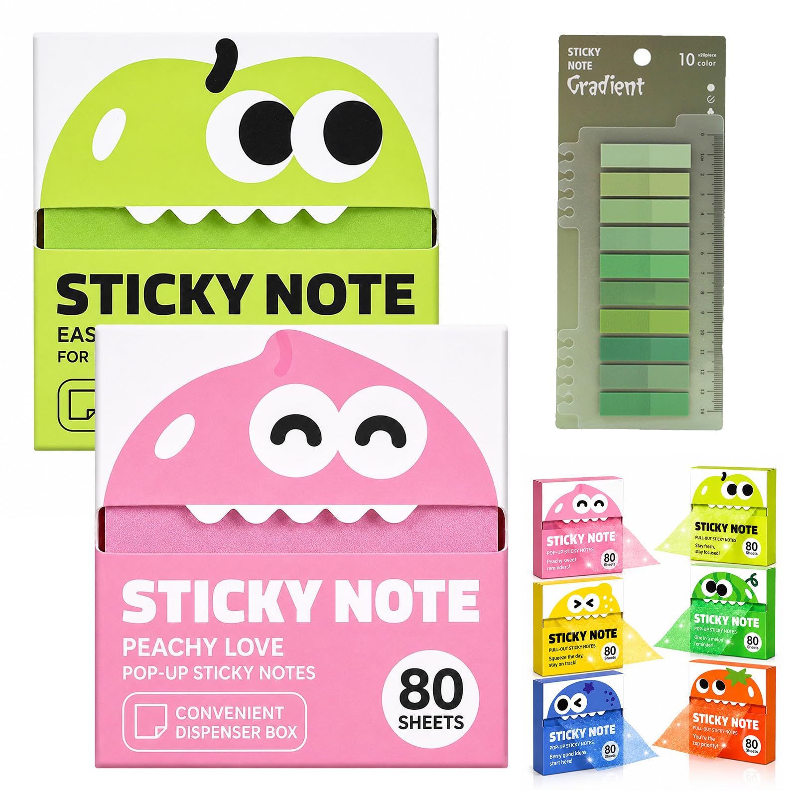 Glitter Sticky Notes, 2026 New Transparent Sparkly Sticky Notes for Books (2pcs-Mixed B)