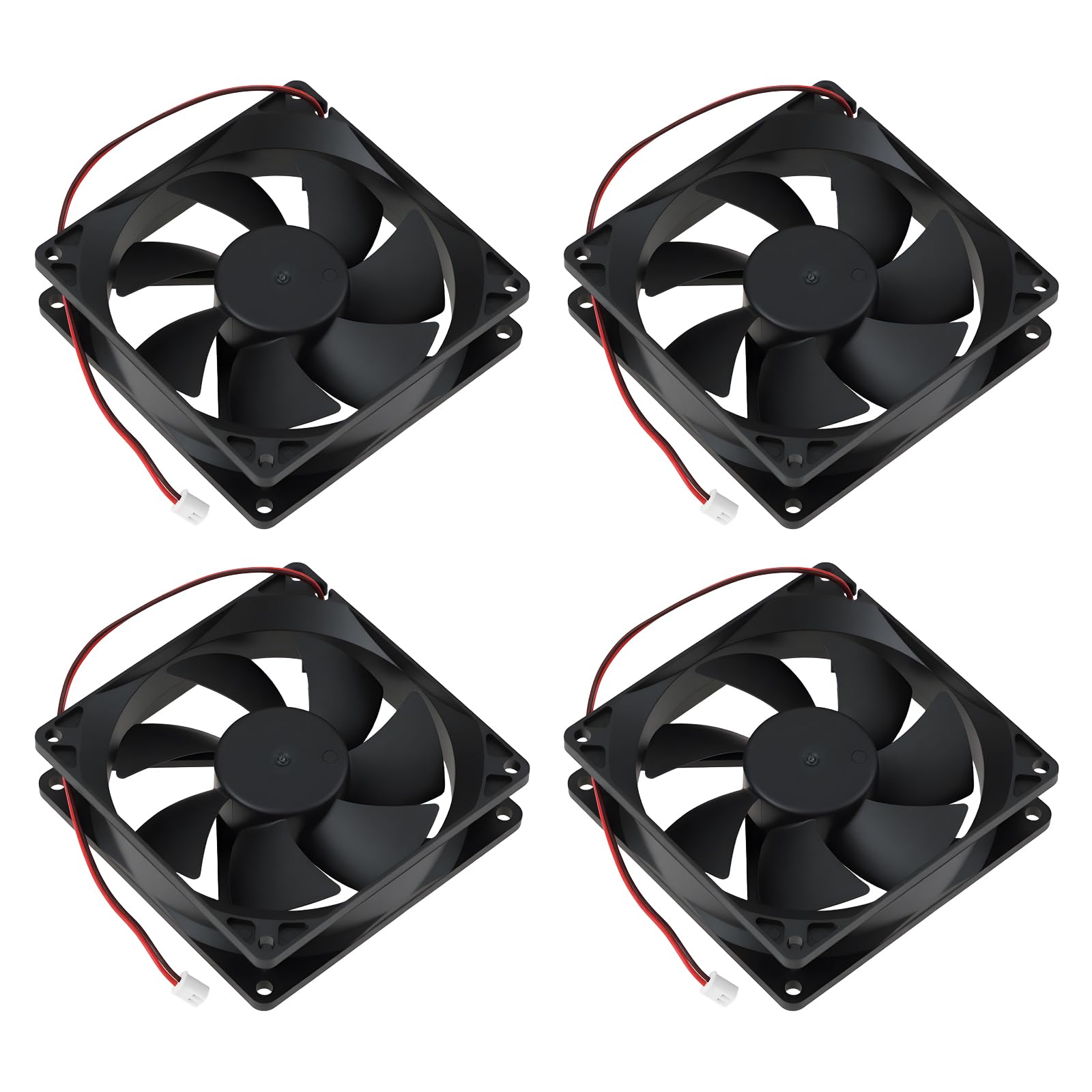OTOTEC 4Pcs 2Pin DC Brushless Cool Fan 9025S DC9025 90x90x25mm for CNC GPU Cup Computer